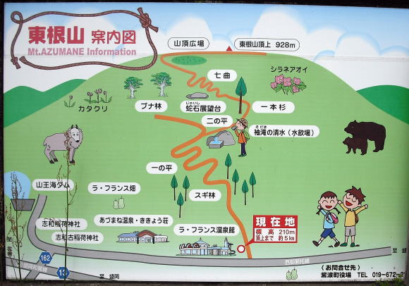 東根山の案内図